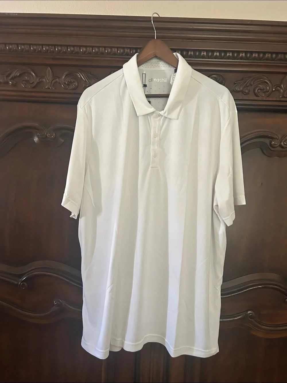 adidas White Men's Short-Sleeve Polo Shirt